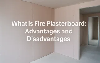 What is Fire Plasterboard: Advantages and Disadvantages – fire-rated plasterboard installed on walls and ceilings in a modern building
